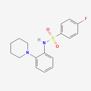 molecular formula C17H19FN2O2S B1223483 4-fluoro-N-[2-(1-piperidinyl)phenyl]benzenesulfonamide 