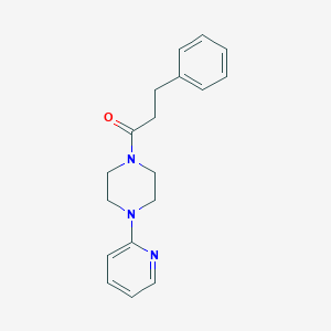 molecular formula C18H21N3O B1223484 3-Phenyl-1-(4-pyridin-2-ylpiperazin-1-yl)propan-1-one 