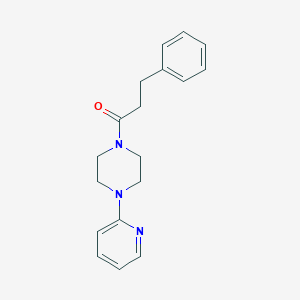 molecular formula C18H21N3O B1223484 3-Phenyl-1-[4-(2-pyridinyl)-1-piperazinyl]-1-propanone 