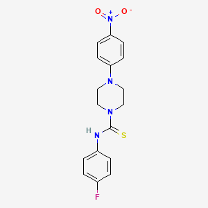 N-(4-fluorophenyl)-4-(4-nitrophenyl)-1-piperazinecarbothioamide