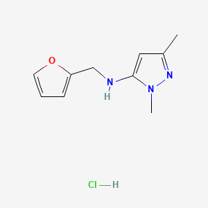 molecular formula C10H14ClN3O B12234937 N-(2-furylmethyl)-1,3-dimethyl-1H-pyrazol-5-amine 