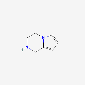 molecular formula C7H10N2 B1223502 1,2,3,4-Tetrahydropyrrolo[1,2-a]pyrazine CAS No. 71257-38-0