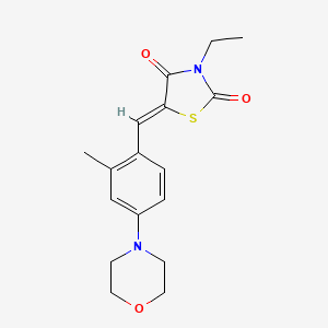 (5Z)-3-ethyl-5-[2-methyl-4-(morpholin-4-yl)benzylidene]-1,3-thiazolidine-2,4-dione