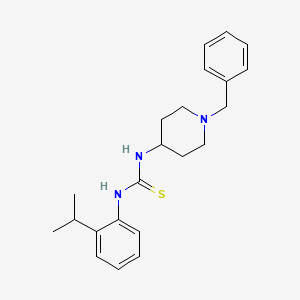 molecular formula C22H29N3S B1223509 1-[1-(Phenylmethyl)-4-piperidinyl]-3-(2-propan-2-ylphenyl)thiourea 