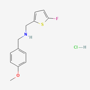 molecular formula C13H15ClFNOS B12235164 1-(5-fluoro-2-thienyl)-N-(4-methoxybenzyl)methanamine 