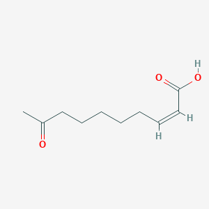 molecular formula C10H16O3 B1223522 (2Z)-9-oxodec-2-enoic acid 