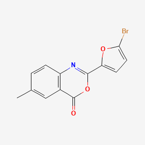 molecular formula C13H8BrNO3 B1223527 2-(5-Bromo-2-furanyl)-6-methyl-3,1-benzoxazin-4-one 
