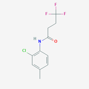 molecular formula C11H11ClF3NO B12235332 N-(2-chloro-4-methylphenyl)-4,4,4-trifluorobutanamide 