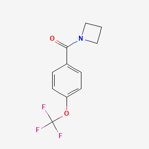 molecular formula C11H10F3NO2 B12235377 1-[4-(Trifluoromethoxy)benzoyl]azetidine 