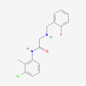 molecular formula C16H16ClFN2O B1223547 N-(3-氯-2-甲苯基)-2-[(2-氟苯基)甲基氨基]乙酰胺 