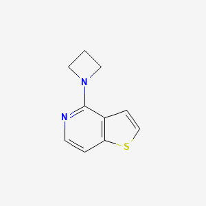 molecular formula C10H10N2S B12235486 1-{Thieno[3,2-c]pyridin-4-yl}azetidine 