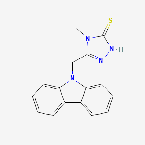 molecular formula C16H14N4S B1223549 3-(9-carbazolylmethyl)-4-methyl-1H-1,2,4-triazole-5-thione 