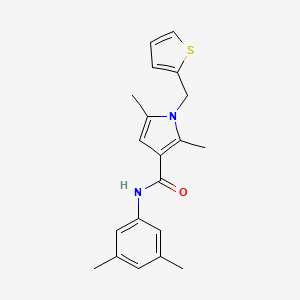molecular formula C20H22N2OS B1223552 N-(3,5-dimethylphenyl)-2,5-dimethyl-1-(thiophen-2-ylmethyl)-3-pyrrolecarboxamide 