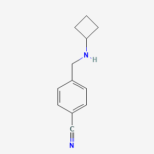 molecular formula C12H14N2 B12235520 4-[(Cyclobutylamino)methyl]benzonitrile 