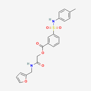 molecular formula C21H20N2O6S B1223559 3-[(4-Methylphenyl)sulfamoyl]benzoic acid [2-(2-furanylmethylamino)-2-oxoethyl] ester 
