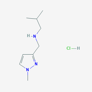 molecular formula C9H18ClN3 B12235595 isobutyl[(1-methyl-1H-pyrazol-3-yl)methyl]amine 