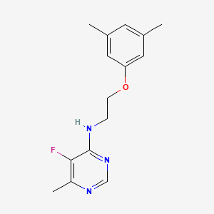 molecular formula C15H18FN3O B12235596 N-[2-(3,5-dimethylphenoxy)ethyl]-5-fluoro-6-methylpyrimidin-4-amine 