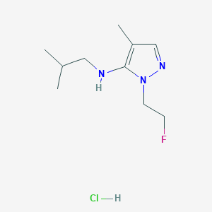 molecular formula C10H19ClFN3 B12235666 1-(2-fluoroethyl)-N-isobutyl-4-methyl-1H-pyrazol-5-amine 