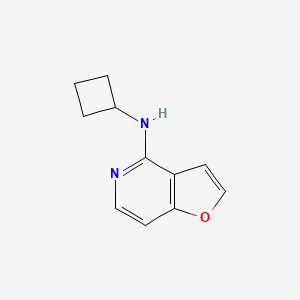 molecular formula C11H12N2O B12235681 N-cyclobutylfuro[3,2-c]pyridin-4-amine 