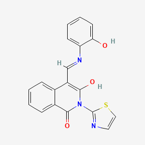 4-[(2-Hydroxyanilino)methylidene]-2-(2-thiazolyl)isoquinoline-1,3-dione