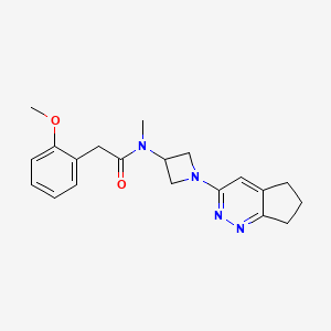 molecular formula C20H24N4O2 B12235790 N-(1-{5H,6H,7H-cyclopenta[c]pyridazin-3-yl}azetidin-3-yl)-2-(2-methoxyphenyl)-N-methylacetamide 