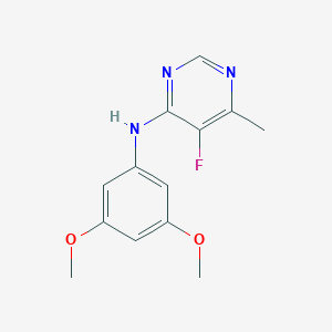 molecular formula C13H14FN3O2 B12235800 N-(3,5-dimethoxyphenyl)-5-fluoro-6-methylpyrimidin-4-amine 