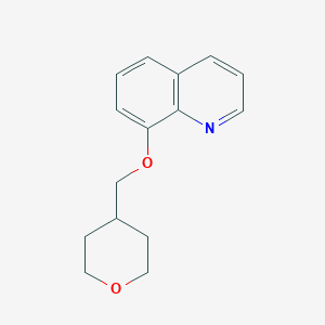 molecular formula C15H17NO2 B12235831 8-[(Oxan-4-yl)methoxy]quinoline 