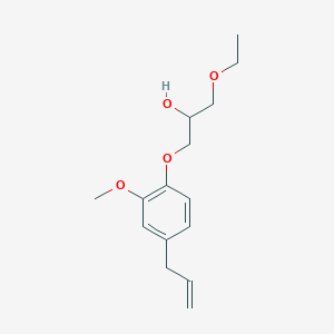 molecular formula C15H22O4 B1223585 1-Ethoxy-3-(2-methoxy-4-prop-2-enylphenoxy)-2-propanol 