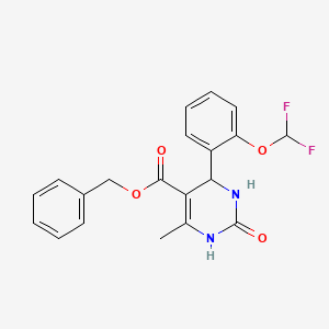 4-[2-(difluoromethoxy)phenyl]-6-methyl-2-oxo-3,4-dihydro-1H-pyrimidine-5-carboxylic acid (phenylmethyl) ester