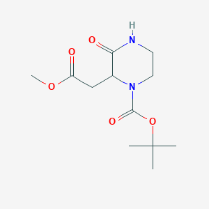 Tert-butyl 2-(2-methoxy-2-oxoethyl)-3-oxopiperazine-1-carboxylate