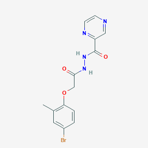 N'-[2-(4-bromo-2-methylphenoxy)-1-oxoethyl]-2-pyrazinecarbohydrazide