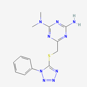 N2,N2-dimethyl-6-[[(1-phenyl-5-tetrazolyl)thio]methyl]-1,3,5-triazine-2,4-diamine