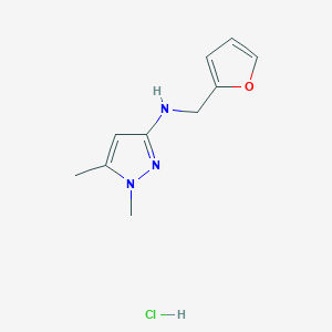 molecular formula C10H14ClN3O B12235958 N-(2-Furylmethyl)-1,5-dimethyl-1H-pyrazol-3-amine 