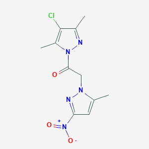 1-(4-Chloro-3,5-dimethyl-1-pyrazolyl)-2-(5-methyl-3-nitro-1-pyrazolyl)ethanone