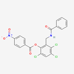2-[(Benzoylamino)methyl]-3,4,6-trichlorophenyl 4-nitrobenzoate