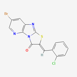 (7Z)-3-bromo-7-(2-chlorobenzylidene)thiazolo[4,5]imidazo[1,2-b]pyridin-8-one