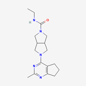 molecular formula C17H25N5O B12236082 N-ethyl-5-{2-methyl-5H,6H,7H-cyclopenta[d]pyrimidin-4-yl}-octahydropyrrolo[3,4-c]pyrrole-2-carboxamide 