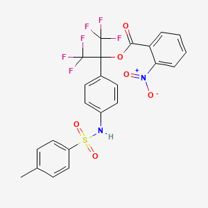 2-Nitrobenzoic acid [1,1,1,3,3,3-hexafluoro-2-[4-[(4-methylphenyl)sulfonylamino]phenyl]propan-2-yl] ester