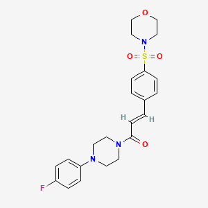 (E)-1-[4-(4-fluorophenyl)piperazin-1-yl]-3-(4-morpholin-4-ylsulfonylphenyl)prop-2-en-1-one