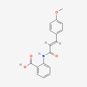 2-[[(E)-3-(4-methoxyphenyl)prop-2-enoyl]amino]benzoic acid