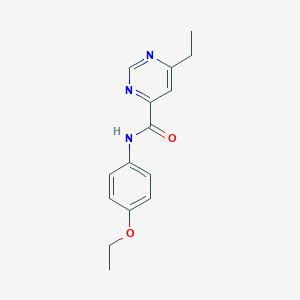 molecular formula C15H17N3O2 B12236113 N-(4-ethoxyphenyl)-6-ethylpyrimidine-4-carboxamide 