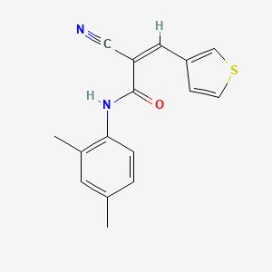 (Z)-2-cyano-N-(2,4-dimethylphenyl)-3-thiophen-3-ylprop-2-enamide