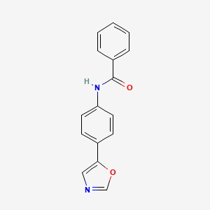 molecular formula C16H12N2O2 B1223615 N-[4-(5-oxazolyl)phenyl]benzamide 