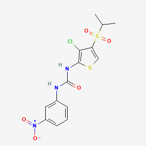 1-(3-Chloro-4-propan-2-ylsulfonyl-2-thiophenyl)-3-(3-nitrophenyl)urea