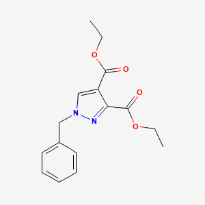 molecular formula C16H18N2O4 B12236196 Diethyl 1-benzyl-1H-pyrazole-3,4-dicarboxylate 