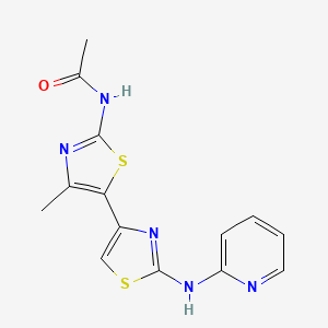 N-[4-methyl-5-[2-(2-pyridinylamino)-4-thiazolyl]-2-thiazolyl]acetamide