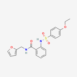 molecular formula C20H20N2O5S B1223626 2-[(4-ethoxyphenyl)sulfonylamino]-N-(2-furanylmethyl)benzamide 