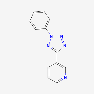 molecular formula C12H9N5 B1223629 3-(2-Phenyl-5-tetrazolyl)pyridine 