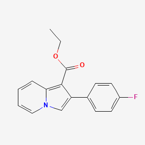 molecular formula C17H14FNO2 B1223630 Ethyl 2-(4-fluorophenyl)indolizine-1-carboxylate CAS No. 477870-69-2