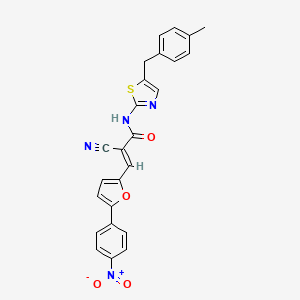 (E)-2-Cyano-N-[5-(4-methyl-benzyl)-thiazol-2-yl]-3-[5-(4-nitro-phenyl)-furan-2-yl]-acrylamide